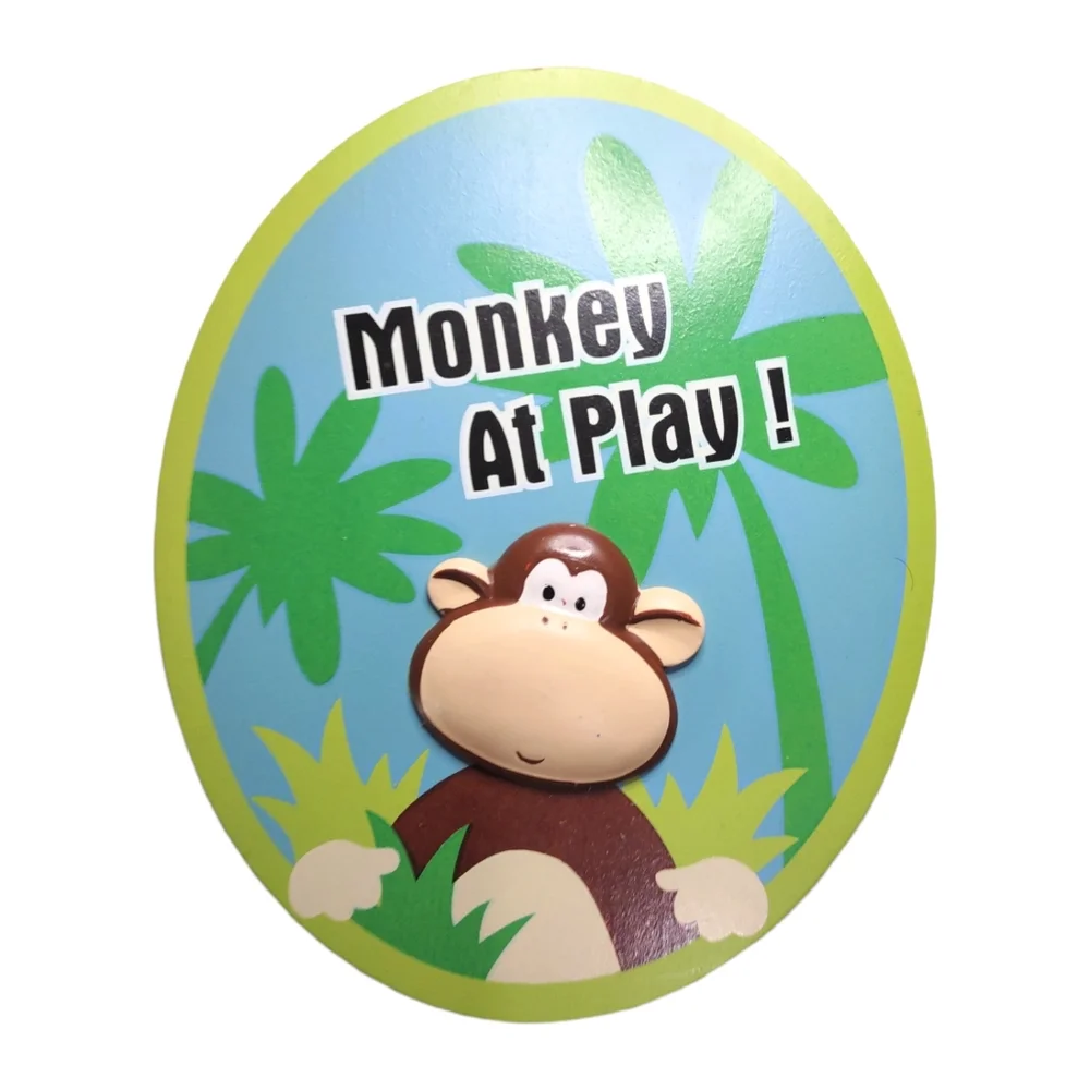 Kids Monkey Theme Coat Towel Hanger & Room Wall Decor Home Accent - Picture 8 of 12